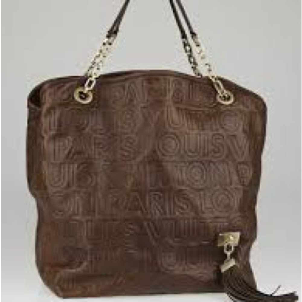 Louis Vuitton Dark Brown Embossed Shoulder Bag - Picture 7 of 10